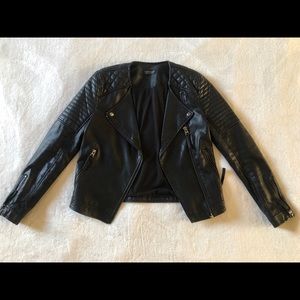 TOPSHOP Faux Leather Moto Jacket